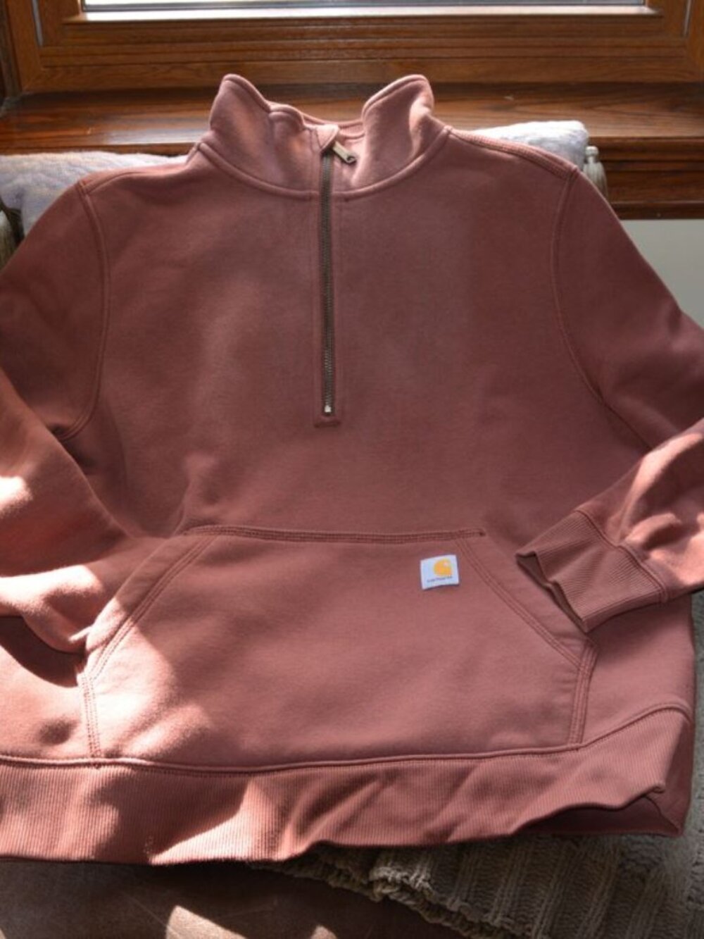 EUC Carhartt Women's Relaxed fit, Mid-weight, 1/4-zip in Sable (M)